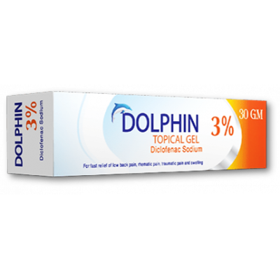 DOLPHIN 3% ( DICLOFENAC SODIUM ) TOPICAL GEL 30 GM